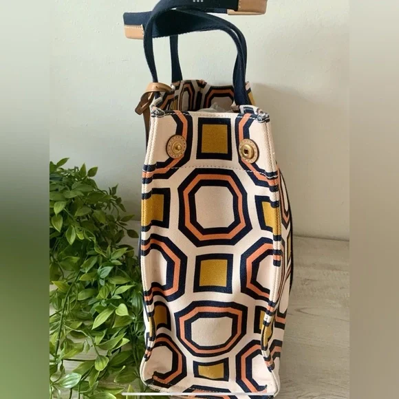 TORY BURCH X DAVID HICKS OCTAGON LARGE TOTE BAG